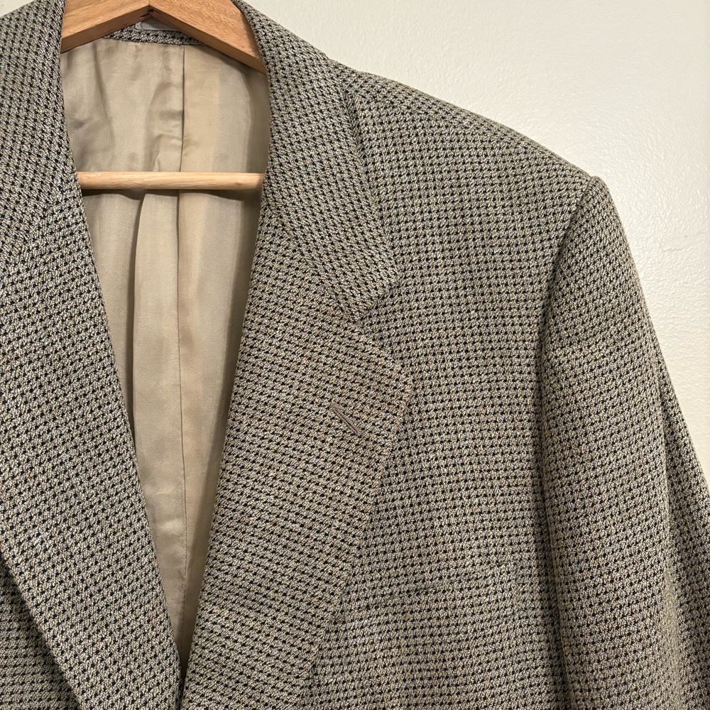 Corneliani Made in Italy Saks Fifth Avenue Silk Virgin Wool Blend Blazer Sz 50BR